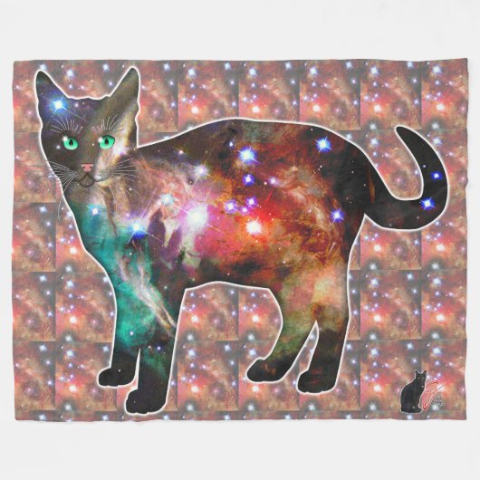Couverture Polaire Espace Starburst Dans Chat (Devant (Horizontal))