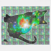Couverture Polaire Espace Stellaire Dans Chat (Devant (Horizontal))