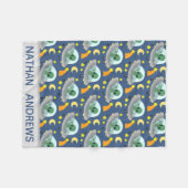 Couverture Polaire Espaces spatiaux Aliens et étoiles personnalisées (Devant (Horizontal))