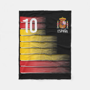 Couverture Polaire Espagne Numéro 10 Espana Football Espagnol Hommes