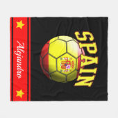 Couverture Polaire Espagne Pavillon espagnol balle de football | Name (Devant (Horizontal))