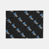 Couverture Polaire ESPOIR de conscience de ruban bleu de diabète de (Devant (Horizontal))