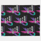 Couverture Polaire Espoir d'un Ruban Cure/Torn...Maladie thyroïde (Devant (Horizontal))