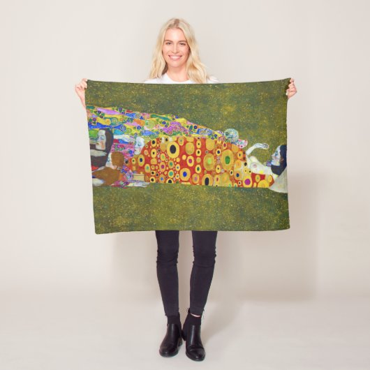 Couverture Polaire Espoir, Gustav Klimt (En situation)