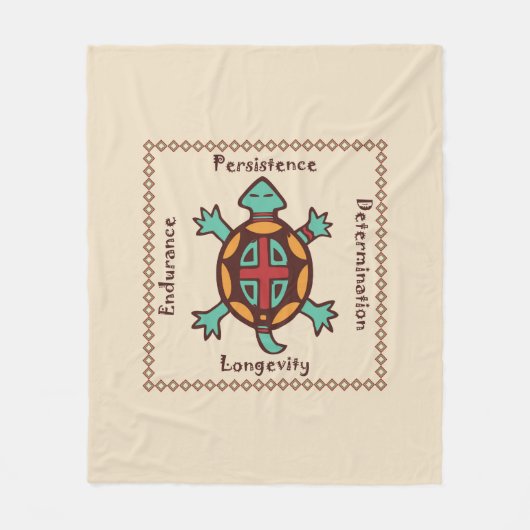 Couverture Polaire Esprit animal de tortue (Devant)