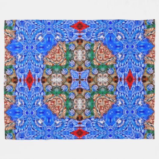 Couverture Polaire Esprit autochtone Apache Shaman Mandala World (Devant (Horizontal))