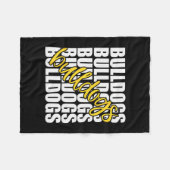 Couverture Polaire Esprit de l'équipe sportive de l'école jaune (Devant (Horizontal))