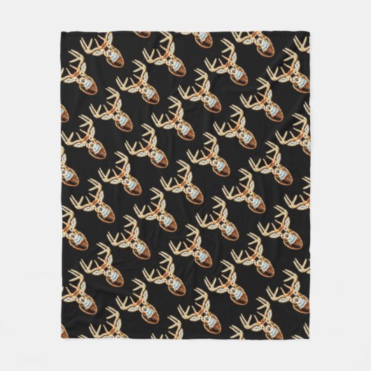 Couverture Polaire Esprit d'énergie de tête de queue blanche (Devant)