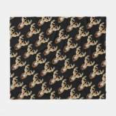 Couverture Polaire Esprit d'énergie de tête de queue blanche (Devant (Horizontal))