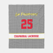 Couverture Polaire Esprit d'équipe de crosse personnalisée Black Red (Devant)