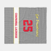 Couverture Polaire Esprit d'équipe de crosse personnalisée Black Red (Devant (Horizontal))