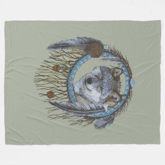 Couverture Polaire Esprit du loup (Devant (Horizontal))