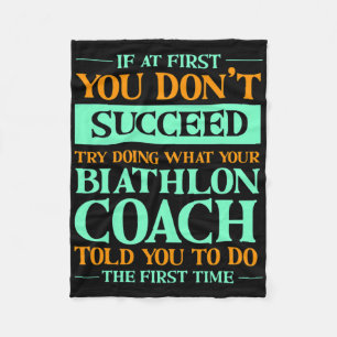 Couverture Polaire Essayez De Faire Ce Que Votre Coach Biathlon Vous