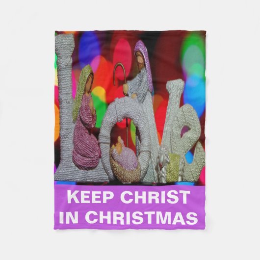 Couverture Polaire Essence de Noël avec l'amour de la nativité scène (Devant)