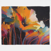 Couverture Polaire Essence du jardin – Expression florale abstraite (Devant (Horizontal))