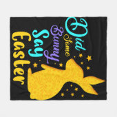 Couverture Polaire Est-Ce Qu'Un Lapin A Dit Pâques (Devant (Horizontal))