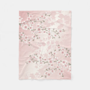 Couverture Polaire Esthétique Coquette Vintage Fleur de Cerisier