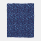 Couverture Polaire esthétique florale bleu marine (Devant)
