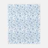Couverture Polaire Esthétique florale bleue et blanche (Devant)