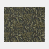 Couverture Polaire Esthétique verdoyante - Fermes foncées & Feuille (Devant (Horizontal))