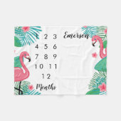 Couverture Polaire Étape importante mensuelle de bébé rose de (Devant (Horizontal))