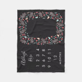 Couverture Polaire Étape importante mensuelle folklorique de bébé (Devant)