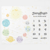 Couverture Polaire Étape importante mignonne de bébé de planètes de (Devant (Horizontal))