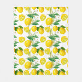 Couverture Polaire Été, agrumes, style méditerranéen floral, citron  (Devant)