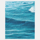 Couverture Polaire Été Bleu Océan Vague (Devant)