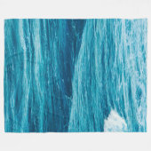 Couverture Polaire Été Bleu Océan Vague (Devant (Horizontal))