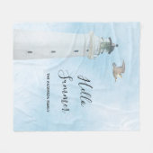 Couverture Polaire Eté de la mer marine du phare (Devant (Horizontal))