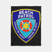 Couverture Polaire Été Funny Beach Patrol Océan Pour toujours en serv (Devant)
