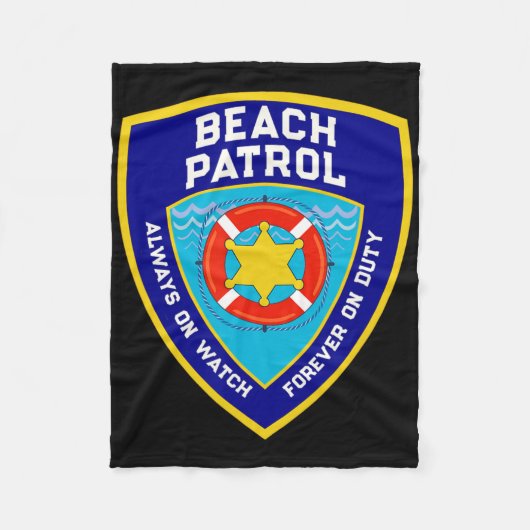 Couverture Polaire Été Funny Beach Patrol Océan Pour toujours en serv (Devant)