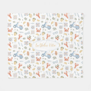 Couverture Polaire Été méditerranéen Amalfi Citron Vespa Nursery