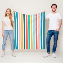 Été Moderne Multicolore Bandes Verticales