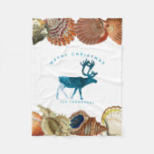 Couverture Polaire Été Noël Beach Seashell Deer (Devant)