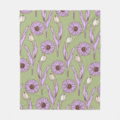 Couverture Polaire Été végétal vert violet tropical (Devant)