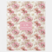 Couverture Polaire Ethereal Blush & Gold Elegant Custom Name Blanket (Devant)
