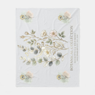 Couverture Polaire Ethereal Gold & Sage Botanical Collection