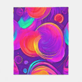 Couverture Polaire Ethereal Neon : Des rêves Abstraits (Devant)