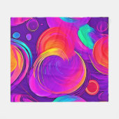 Couverture Polaire Ethereal Neon : Des rêves Abstraits (Devant (Horizontal))