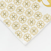 Couverture Polaire Ethiopian Orthodox Cross Pattern Gold on white (Coin)