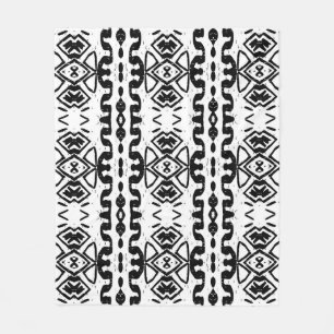 Couverture Polaire Ethnic Aztec, Motif Vintage à rayures.