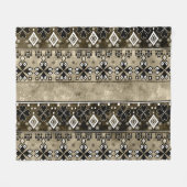 Couverture Polaire Ethnic Boho Grunge : Motif coloré (Devant (Horizontal))