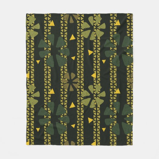 Couverture Polaire Ethnic Green Brown African Patterned (Devant)