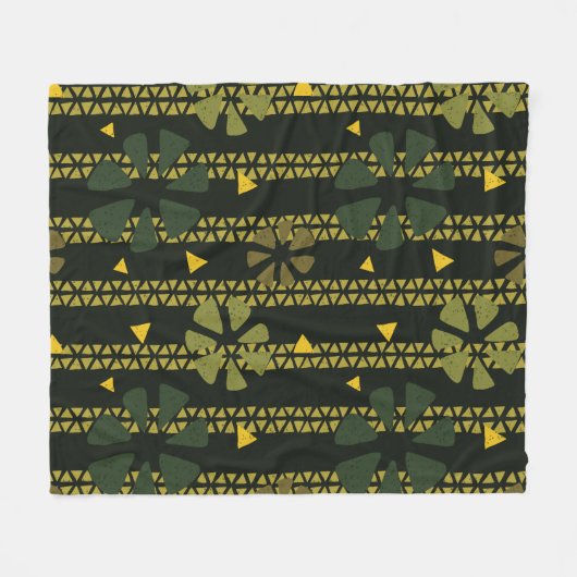 Couverture Polaire Ethnic Green Brown African Patterned (Devant (Horizontal))