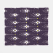 Couverture Polaire Ethnique avec rhombus géométrique forme transparen (Devant (Horizontal))