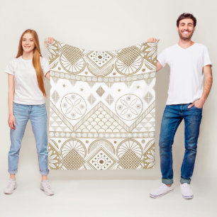 Couverture Polaire Ethnique géométrique Tribal Tribal sans couture Mo