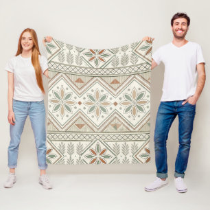 Couverture Polaire Ethnique géométrique Tribal Tribal sans couture Mo