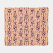 Couverture Polaire Ethnique tribale : Aztec Mexicain sans couture Vin (Devant (Horizontal))